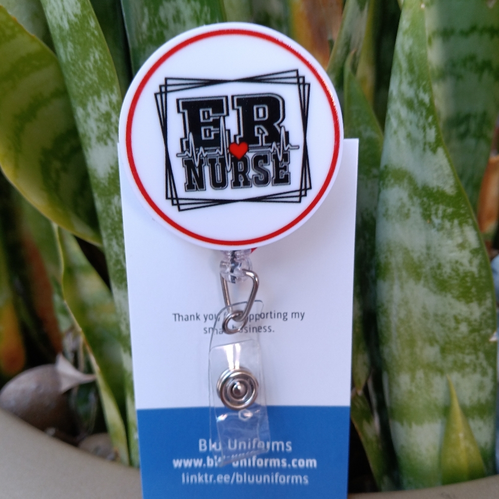 ER nurse badge reel holder